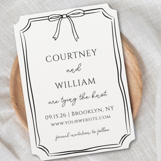 結エレガントび結び手弓モダン セーブザデート