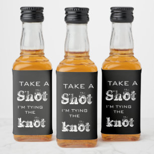 結エレガントび結び結婚婚約 リキュールボトルラベル