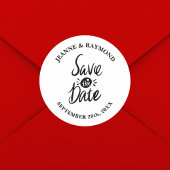 結エレガントスタイリッシュ婚の日付を保存 ラウンドシール