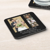 結エレガントパーソナライズされた婚日フォトコラージュ コースター (左側)