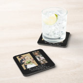 結エレガントパーソナライズされた婚日フォトコラージュ コースター (右側)