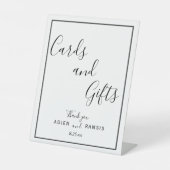 結エレガントモダン婚カードとギフトサイン 台座サイン (正面)