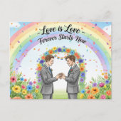 結エレガントモダン婚式の日付ポストカードの保存 ポストカード (正面)