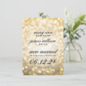 結エレガント婚/駆け落ち金ゴールド《写真》ぼけ味灯 案内状 (スタンド正面)