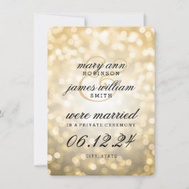 結エレガント婚/駆け落ち金ゴールド《写真》ぼけ味灯 案内状