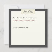 結エレガント素朴婚の日付の保存 セーブザデート (裏面)