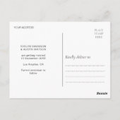 結エレガント航海の婚は日付を保存 ポストカード (裏面)