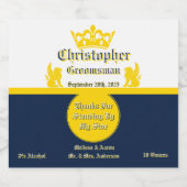 結カスタマイズ婚受付花婿介添人新郎等 ビールラベル (シングルラベル)