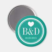 結カスタムモノグラムの婚パーティー マグネット (正面/裏面)