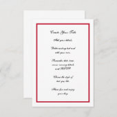 結シンプル赤と白縁ど婚の招待 招待状 (正面/裏面)