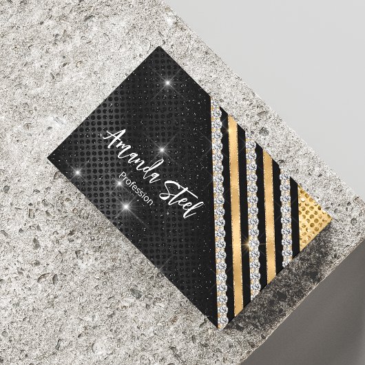 結スタイリッシュフェイク晶金ゴールドと黒パーソナライズされたB マグネット名刺