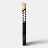 結スタイリッシュフェイク晶金ゴールド及び黒パーソナライズされたC Case-Mate iPhoneケース (裏面 / 左)