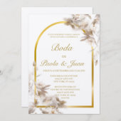 結スタイリッシュ婚すスペインのる 招待状 (正面/裏面)