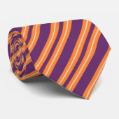 結ストライプの果男性へ |紫のネクタイ |オレンジ色のネクタイ ネクタイ (ロール)