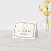 結パーソナライズされたび結び付け花嫁の提案 カード (黄色い花)