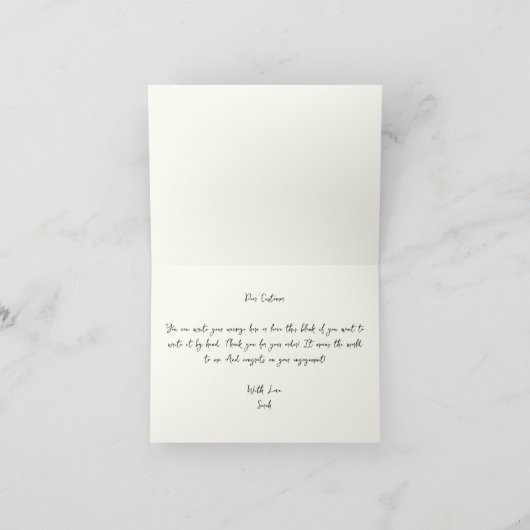 結パーソナライズされたび結び付け花嫁の提案 カード (内部)