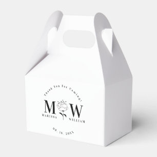 結パーソナライズされたモノグラムの婚祝 フェイバーボックス