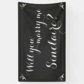 「結パーソナライズされた婚して…?」 横断幕 (縦)