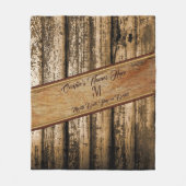 結パーソナライズされた素朴婚の贈り物結婚の毛布 フリースブランケット (正面)