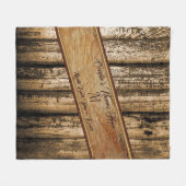 結パーソナライズされた素朴婚の贈り物結婚の毛布 フリースブランケット (正面(横))