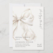 結モダンび弓ブライダルシャワー 招待状 (正面)