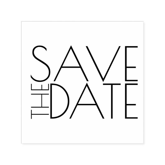 結モダンスタイリッシュ婚の日付の保存 セルフインキングスタンプ (デザイン)