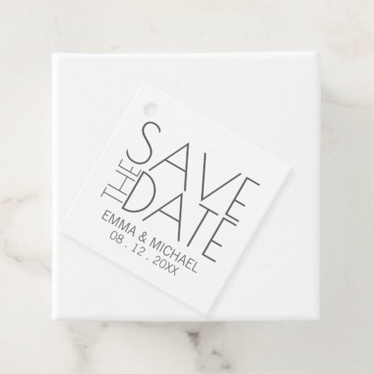 結モダンスタイリッシュ婚の日付の保存 フェイバータグ (インサイチュ)