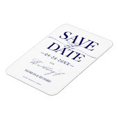 結モダンスタイリッシュ婚の日付を非写真で保存 マグネット (左側)