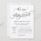 結モダン婚す結婚る 招待状 (正面)