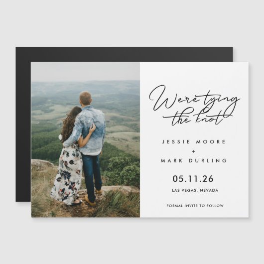 結モダン婚式を結ぶ写真を保存 (正面/裏面)