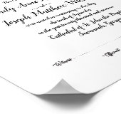 結モダン婚結婚証明書 ポスター (角)