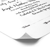 結モダン婚結婚証明書 ポスター (角)
