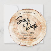 結ユニーク素朴婚日QRコードの保存 招待状 (正面)