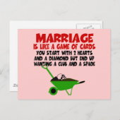 結ユーモアのある婚 ポストカード (正面/裏面)