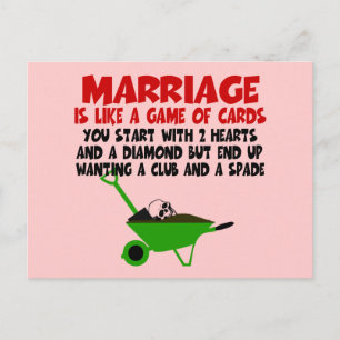 結ユーモアのある婚 ポストカード