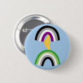 結合されたアロエスプレインボウボタン 缶バッジ (正面&裏面)