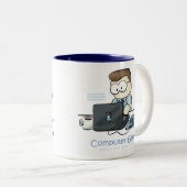 結合されたコンピュータ最初人の射手のマグ ツートーンマグカップ (正面右)