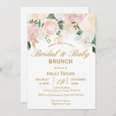 結合されたベビーシャワーおよびブライダルシャワーのアイディア 招待状 (正面/裏面)