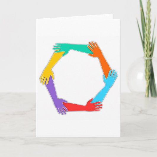 結合された手 カード (正面)