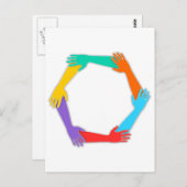 結合された手 ポストカード (正面/裏面)