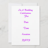 結合して下さい私達を… 誕生日の招待 招待状 (裏面)