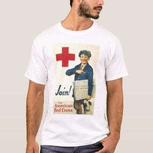 結合して下さい! アメリカの赤十字 Tシャツ