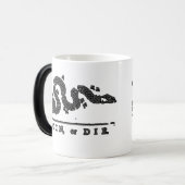 結合しますか、またはアメリカのヘビ死んで下さい モーフィングマグカップ (正面左)