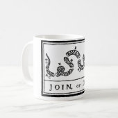 結合しますか、または死んで下さい コーヒーマグカップ (正面左)