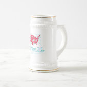 結合しますか、または死んで下さい ビールジョッキ (正面右)