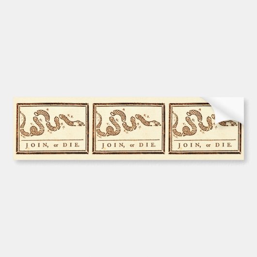 結合またはダイ バンパーステッカー (正面)