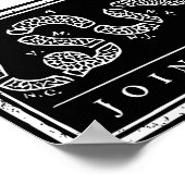 結合またはダイ – 白黒 ポスター (角)