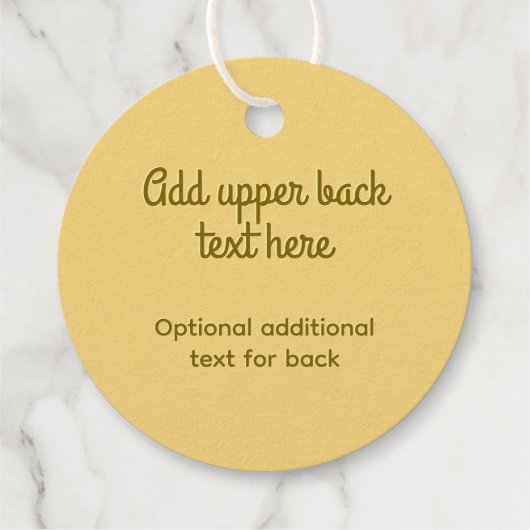 結合プレッツェル – 結び目のリンクされたパンの形 フェイバータグ (裏面)