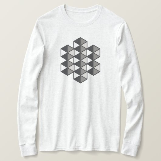 結合三角女性用長袖Tシャツ Tシャツ (デザイン正面)