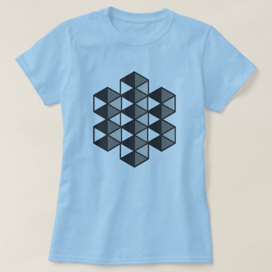 結合三角形 レディース Tシャツ (デザイン正面)